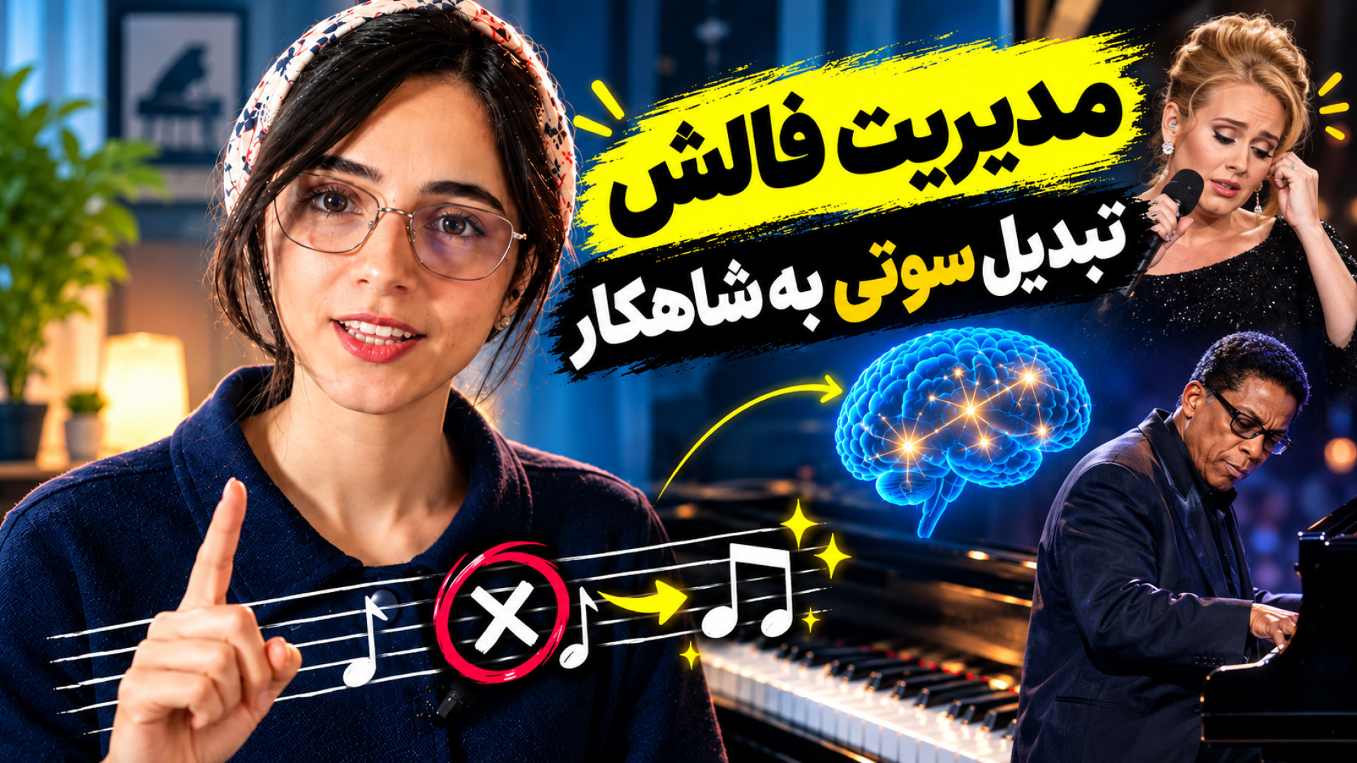 سولیست اعجوبه، که بدون تمرین کنسرت را نجات داد! این داستان آموزش مدیریت نت فالش در اجرای پیانو