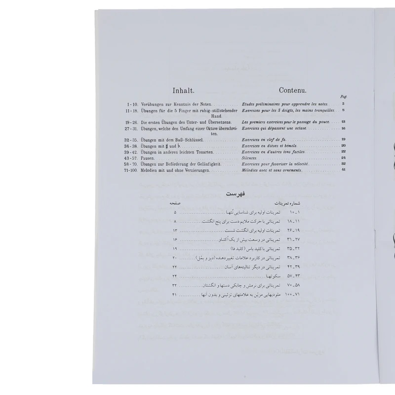 کتاب راهنمای نخستین در تکنیک پیانو اثر کارل چرنی نشر سرود